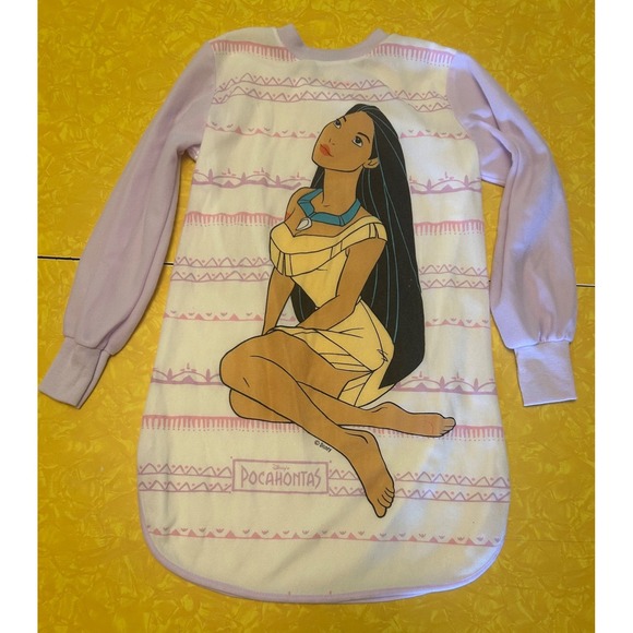 VTG 90s Pocahontas Girls Nightgown Size M 7-8